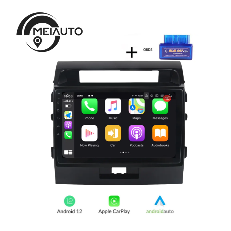 "Transform Your Toyota Land Cruiser 200 (LC 200 2008-2013) Driving Experience: 10.2-Inch Android Auto Car Radio DSP Player with GPS Navigation, Plug-and-Play Ease"