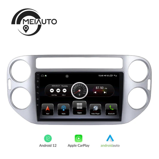 "Transform Your Driving Experience: 9-Inch 4G+64G Car Intelligent System Radio Multimedia Player for Tiguan 2010-2015, GPS Navigation Android Head Unit, Plug And Play"