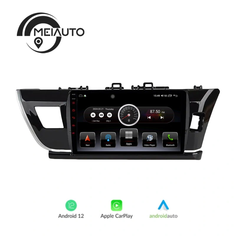 "Enhance Your Drive with 10.2-Inch Car Stereo Android Auto CarPlay Radio Player for Toyota Corolla 2014-2016 (E170, E180) Right-Hand Drive: GPS Navigation and Seamless Integration"