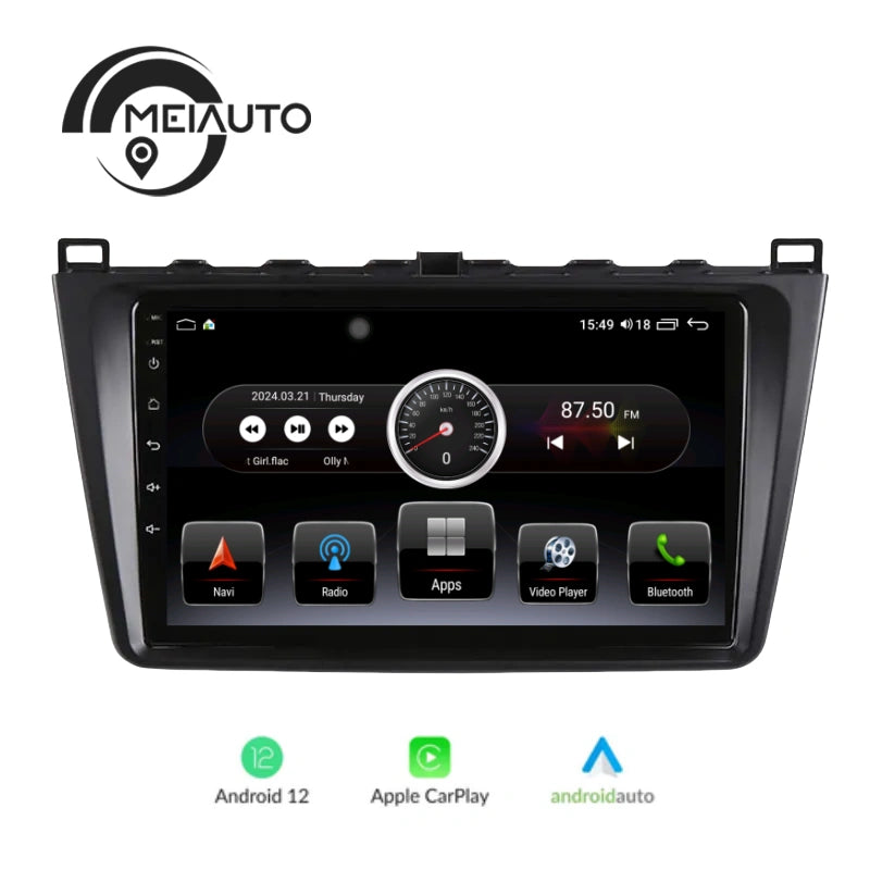 "Enhance Your Drive with 9-Inch Car Radio for Mazda 6 II Ultra 2007-2012: Android Auto, CarPlay, Video Audio Player, Navigation GPS, Head Unit Plug and Play"