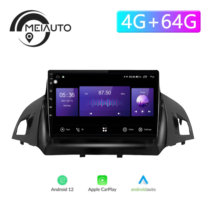 9inch Car Android Auto Carplay Radio Video Player Navigation GPS For Ford Kuga 2 Escape 3 2012-2019 Head Unit Plug And Play Android No 2din 2 din