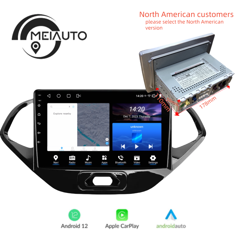 Car Android Stereo Head Unit 2K For Ford Figo 2015-2018 Radio Multimedia Video Player Navigation GPS Intelligent No 2din