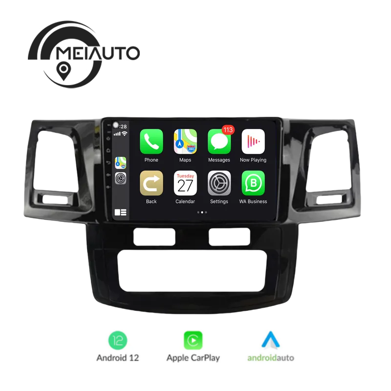 "Enhance Your Drive with 9-Inch Android Car Radio Audio Multimedia Player for Toyota Hilux Tuner Vigo (2007-2015): GPS Navigation, Plug-and-Play Installation"