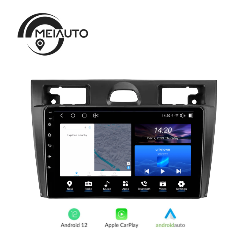 Car Android Stereo Head Unit 2K For Ford Fiesta Mk VI 5 Mk5 2002-2008 Radio Multimedia Video Player Navigation GPS No 2din