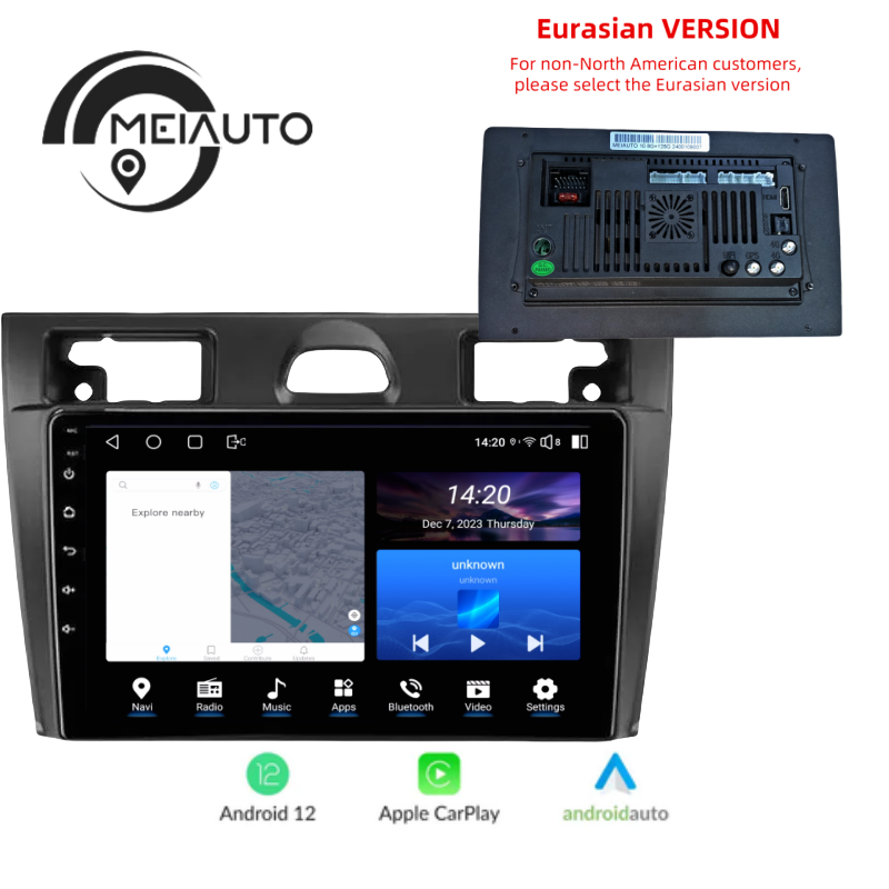 Car Android Stereo Head Unit 2K For Ford Fiesta Mk VI 5 Mk5 2002-2008 Radio Multimedia Video Player Navigation GPS No 2din