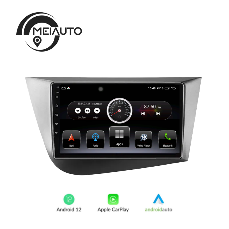 "Drive Smarter: Android Car Stereo Radio Head Unit Player for Seat Leon2 MK2 Altea XL 2004-2015, Navigation GPS, Carplay, Plug And Play System"