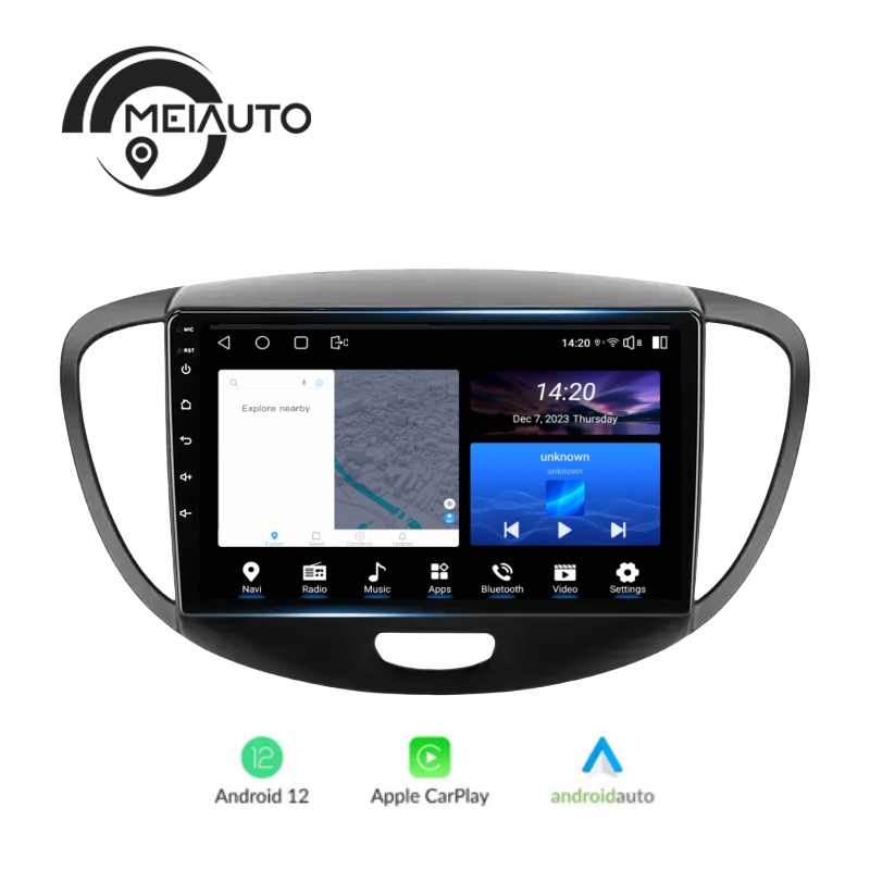 Step into Innovation: 9" Android Head Unit for Hyundai i10 2007-2013 - Multimedia, Navigation, Safety - No DVD. Drive Smart, Embrace the Future!