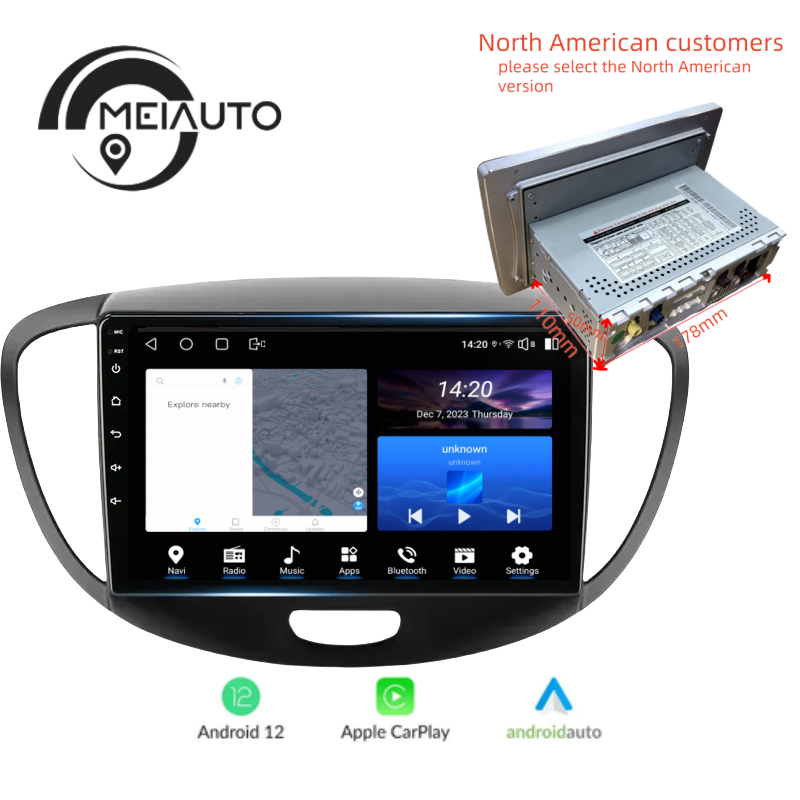 Step into Innovation: 9" Android Head Unit for Hyundai i10 2007-2013 - Multimedia, Navigation, Safety - No DVD. Drive Smart, Embrace the Future!