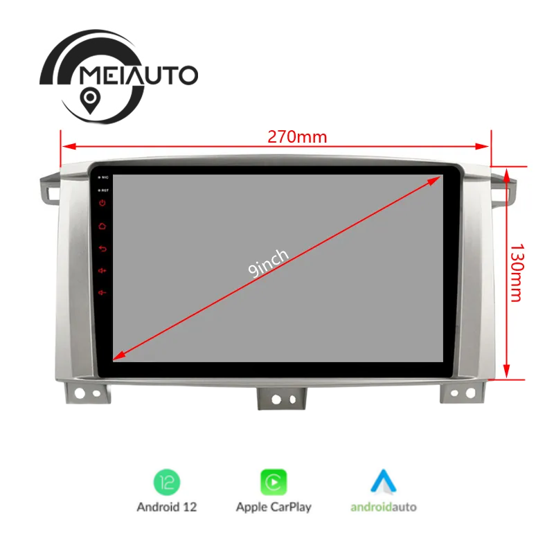 "Enhance Your Drive with Car Android Radio Player Head Unit for Toyota Land Cruiser LC 100 and Lexus LX470 J100 II (2002): Plug-and-Play Convenience"