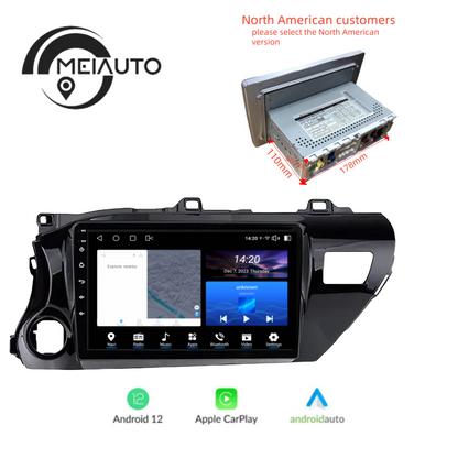 10.2 inch Car Stereo Android Head Unit For Toyota Hilux Pick Up AN120 2015-2020 Radio Multimedia Player Navigation GPS No 2din