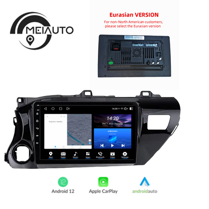 10.2 inch Car Stereo Android Head Unit For Toyota Hilux Pick Up AN120 2015-2020 Radio Multimedia Player Navigation GPS No 2din