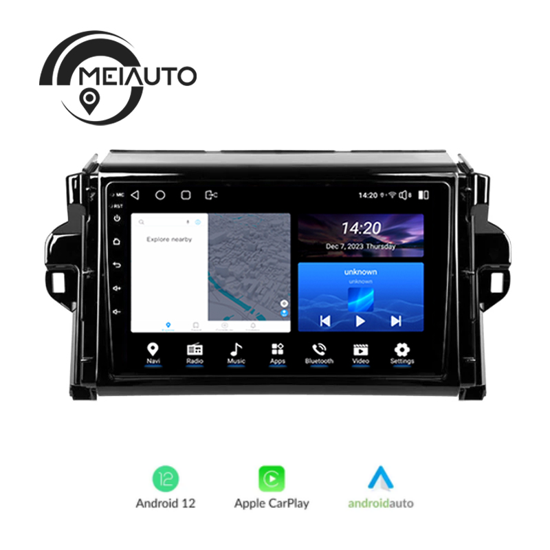 Android 12 Car Radio for Toyota Fortuner 2 SW4 2015 2016 2017 2018 2019 2020 2021 2022, 9 inch Touch Screen Car Stereo, Apple Carplay Android Auto Steering Wheel Control Bluetooth Hi-Fi Audio