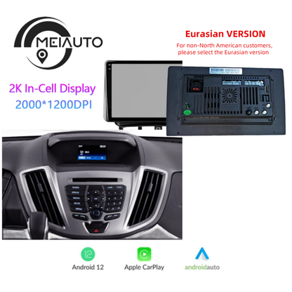 Car Stereo Head Unit 2K For Ford Tourneo Custom 1 I Transit 2012-2021 Android Radio Multimedia Video Player Navigation GPS