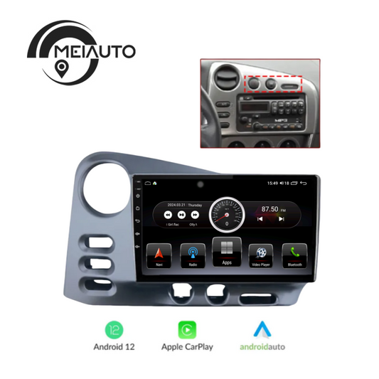 "Transform Your Toyota Matrix 2 & PONTIAC Vibe (2002-2008) Driving Experience: 9-Inch Car Android Auto CarPlay Radio Player with Plug-and-Play Installation"