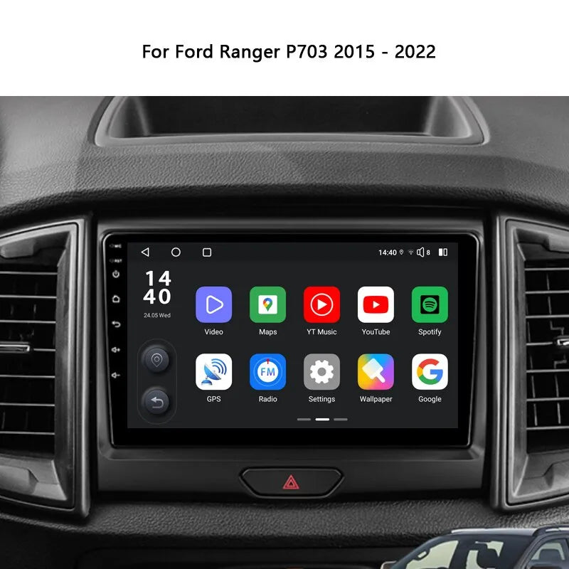 Car Stereo Head Unit 2K For Ford Ranger P703 2015-2022 Android Radio Multimedia Video Player Navigation GPS Audio No 2din