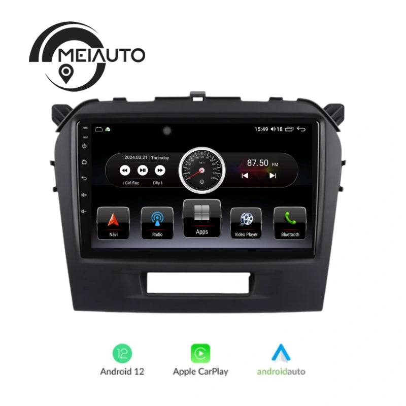 "Enhance Your Drive with Car Radio Head Unit Player for Suzuki Vitara 4 2014-2018: Navigation GPS, Android Auto, Apple CarPlay, Car Intelligent System"