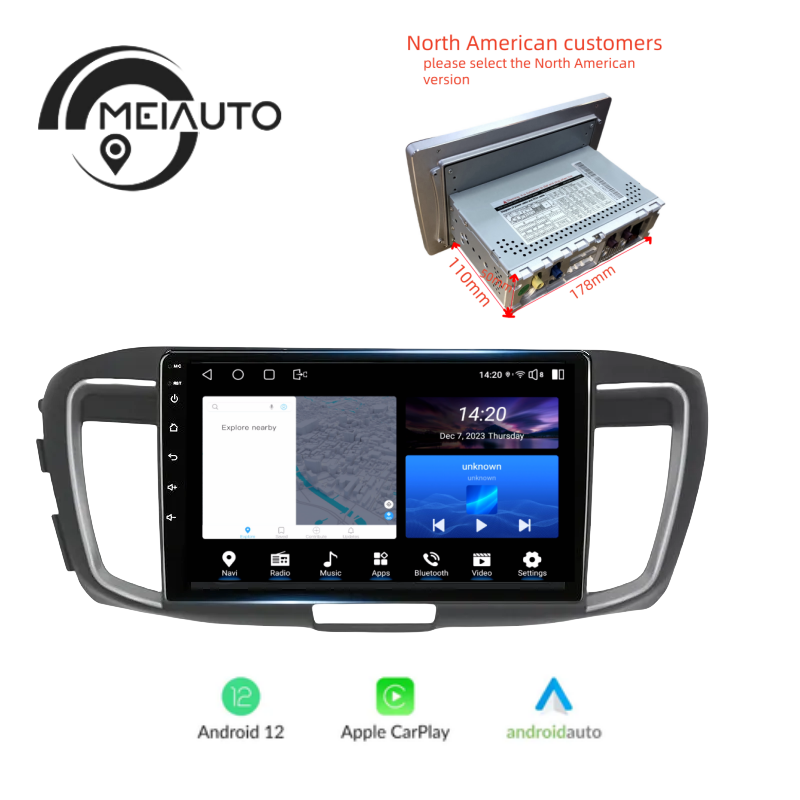 10.2inch Car Stereo Android Radio Multimedia Video Player For Honda Accord 9 CR 2012-2018 Head Unit GPS Navigation Audio No2din