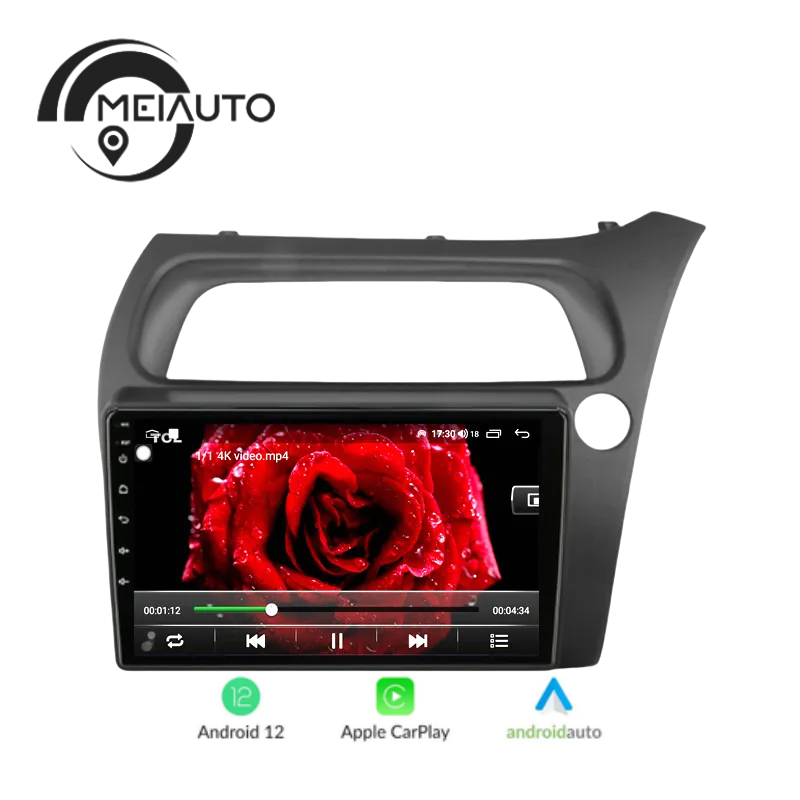 9 inch Android Auto Car Radio Media Player For Honda Civic Hatchback 2006-2012 GPS Navigation Carplay Head Unit Plug And Play