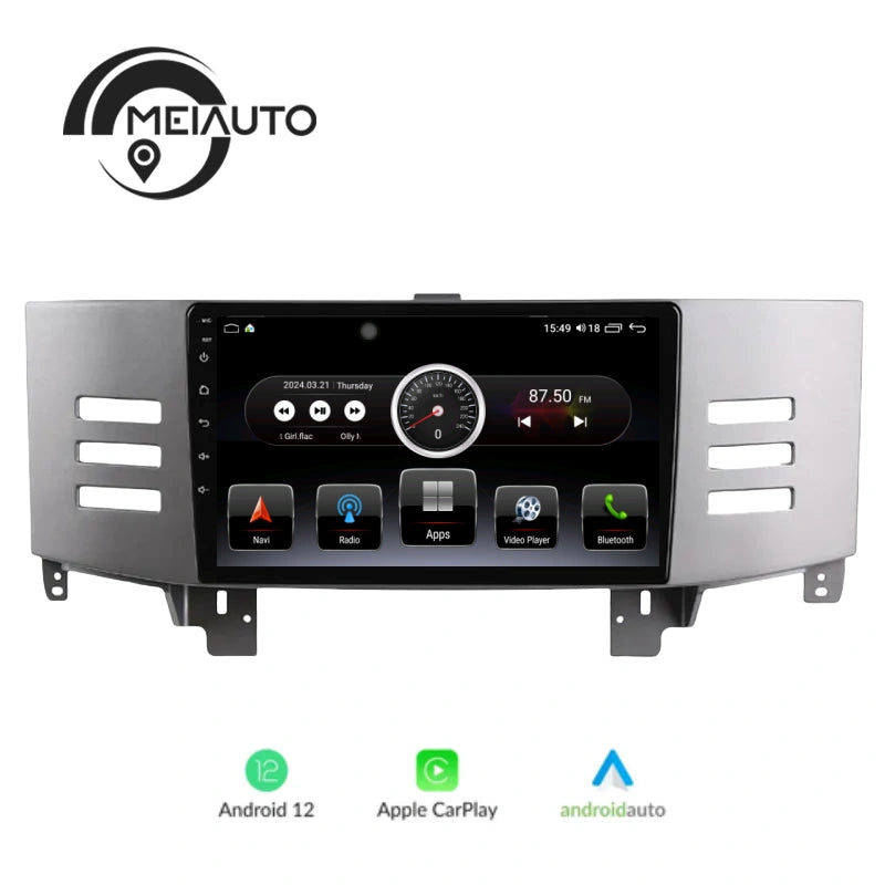 "Transform Your Toyota Reiz Mark X MarkX 2006 Driving Experience: 9-Inch Car Stereo Audio Player with GPS Navigation, CarPlay, Android Auto, Plug-and-Play Ease"